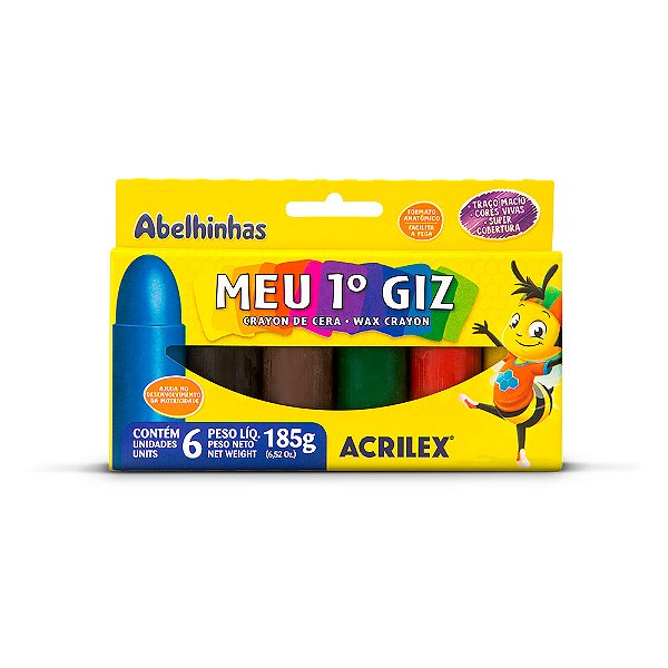 MEU PRIMEIRO GIZ COM 06 CORES - ACRILEX