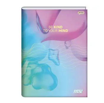 CADERNO BROCHURA CAPA DURA 1/4 COM 80 FOLHAS ENERGY COLOR - JANDAIA