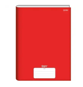 CADERNO BROCHURA CAPA DURA 1/4 COM 80 FOLHAS VERMELHO SLIM STIFF - JANDAIA