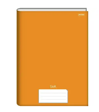 CADERNO BROCHURAO CAPA DURA COM 48 FOLHAS LARANJA STIFF - JANDAIA