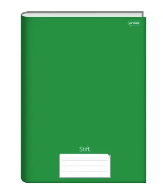 CADERNO BROCHURAO CAPA DURA COM 96 FOLHAS VERDE STIFF - JANDAIA