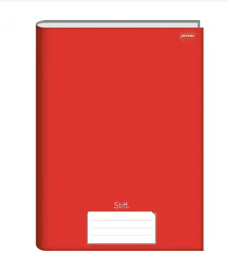 CADERNO BROCHURAO CAPA DURA COM 96 FOLHAS VERMELHO STIFF - JANDAIA