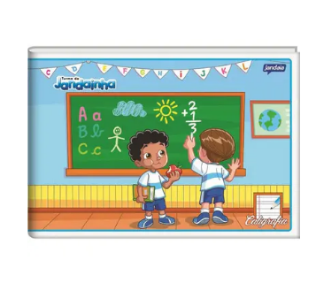 CADERNO DE CALIGRAFIA BROCHURA CAPA FLEXIVEL 1/4 COM 40 FOLHAS - JANDAINHA