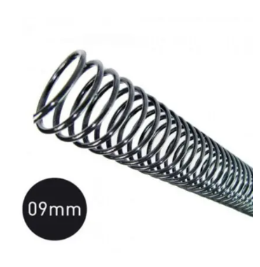 ESPIRAL P/ ENCADERNACAO 09MM PRETA - MARES