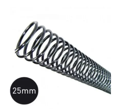 ESPIRAL P/ ENCADERNACAO 25MM PRETA - MARES