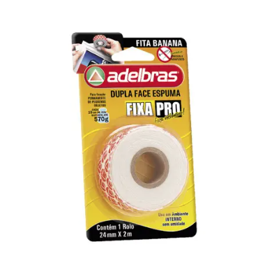FITA DUPLA FACE ESPUMA 24MMX2M - ADELBRAS