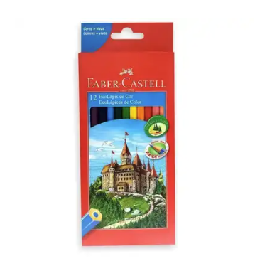 LAPIS DE COR COM 12 CORES - FABER-CASTELL
