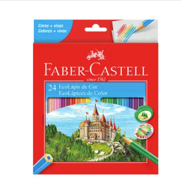 LAPIS DE COR COM 24 CORES - FABER-CASTELL