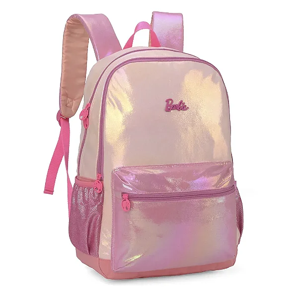 MOCHILA DE COSTA BARBIE HOLOGRAFICA ROSE - LUXCEL
