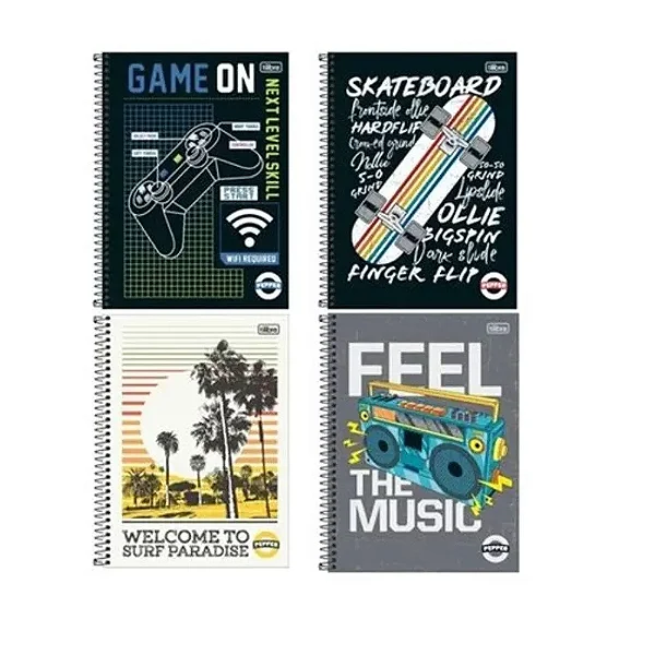 CADERNO ESPIRAL CAPA DURA 20 MATERIAS COM 320 FOLHAS PEPPER MASCULINO - TILIBRA