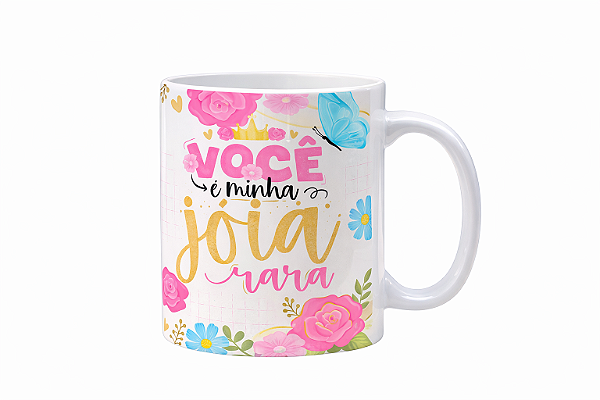Canecas floral rosa