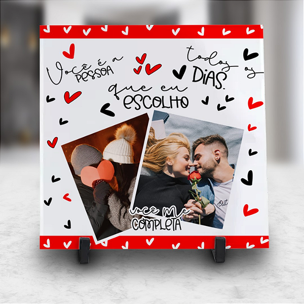 AZULEJO VOCÊ É QUEM EU ESCOLHO TODOS OS DIAS 20X20CM PERSONALIZADO