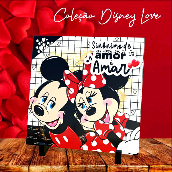 AZULEJO MICKEY SINONIMO DE AMOR 15X15CM PERSONALIZADO
