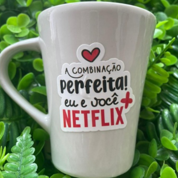 CANECA DE LOUÇA COMBINAÇÃO PERFEITA DTF PERSONALIZADO