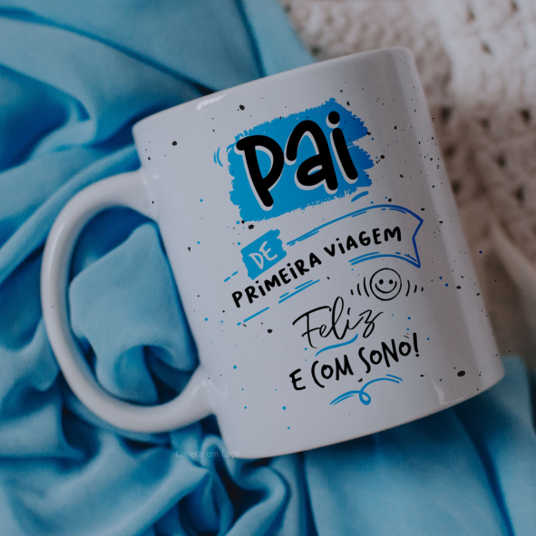 CANECA DE LOUÇA PAI DE PRIMEIRA VIAGEM PERSONALIZADO