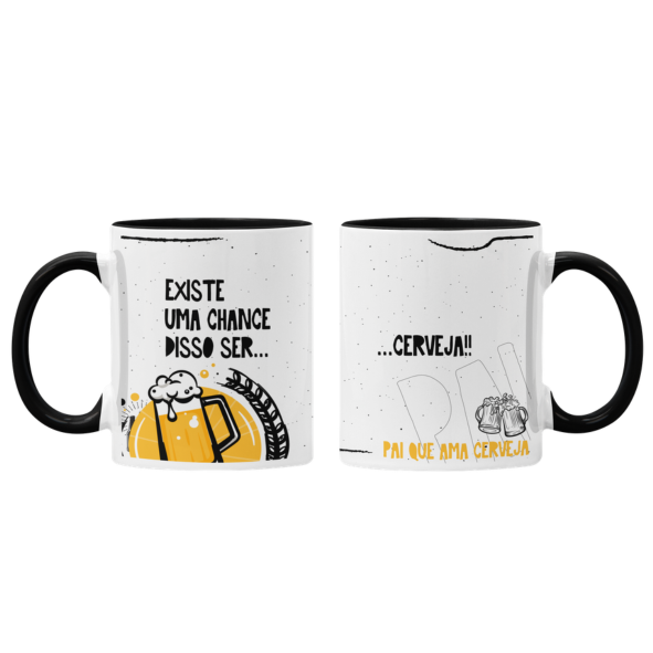 CANECA DE LOUÇA PAI QUE AMA CERVEJA PERSONALIZADA