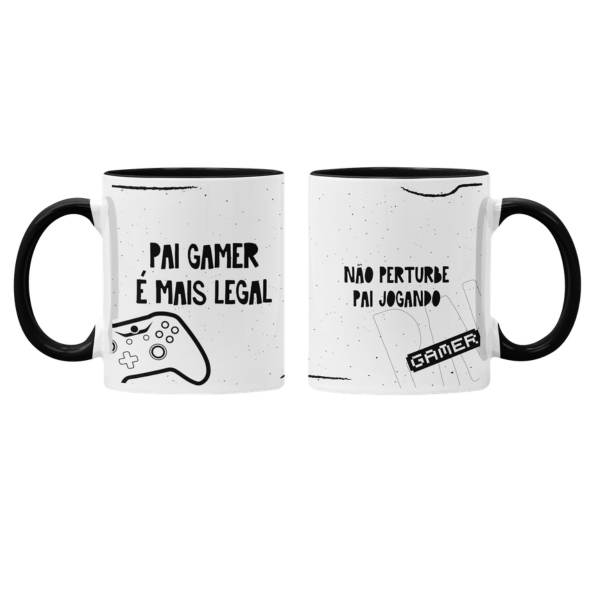 CANECA DE LOUÇA PAI GAMER PERSONALIZADA