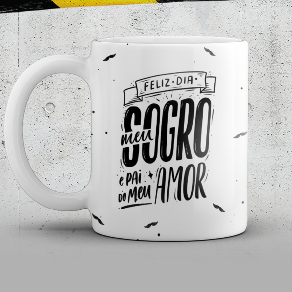 CANECA DE LOUÇA MEU SOGRO PAI DO MEU AMOR PERSONALIZADA