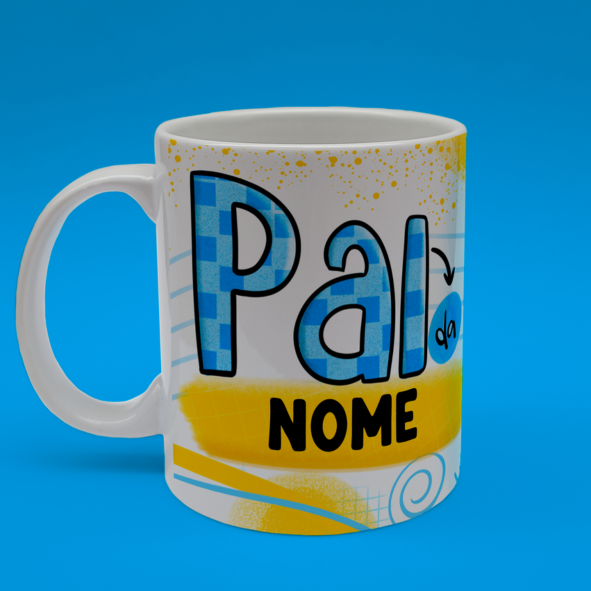 CANECA DE LOUÇA PAI DO  (NOME) PERSONALIZADO