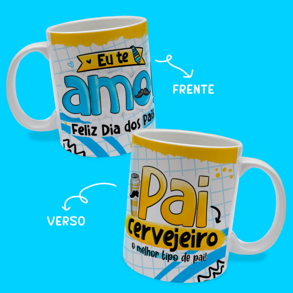 CANECA DE LOUÇA PAI CERVEJEIRO PERSONALIZADO