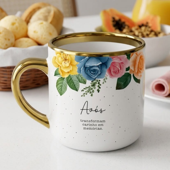 CANECA DE LOUÇA AVÓS TRANSFORMAM CARINHO EM MEMORIAS PERSONALIZADO