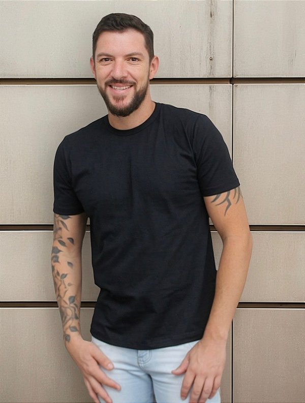 CAMISETAS ALGODÃO 100% COR PRETO