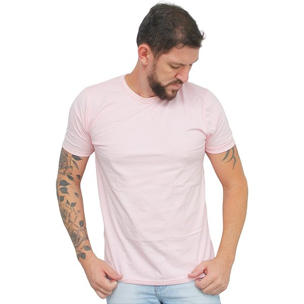 CAMISETAS ALGODÃO 100% COR ROSA