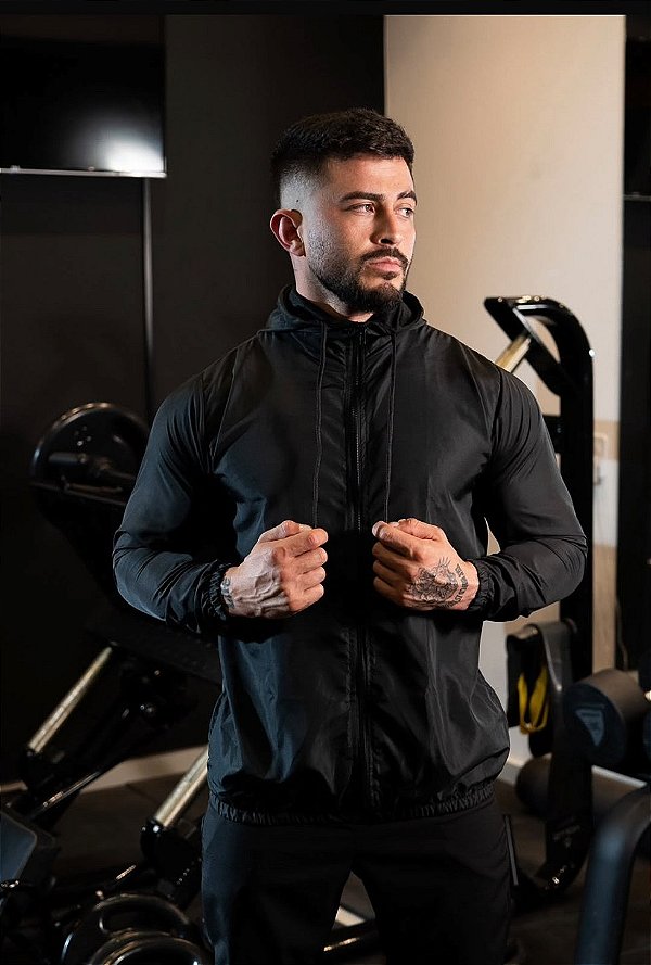 corta vento premium preto
