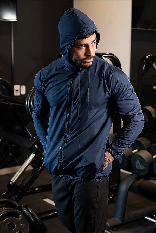 corta vento premium azul