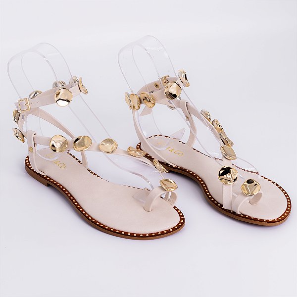 Sandalia Rasteira Iris Off White