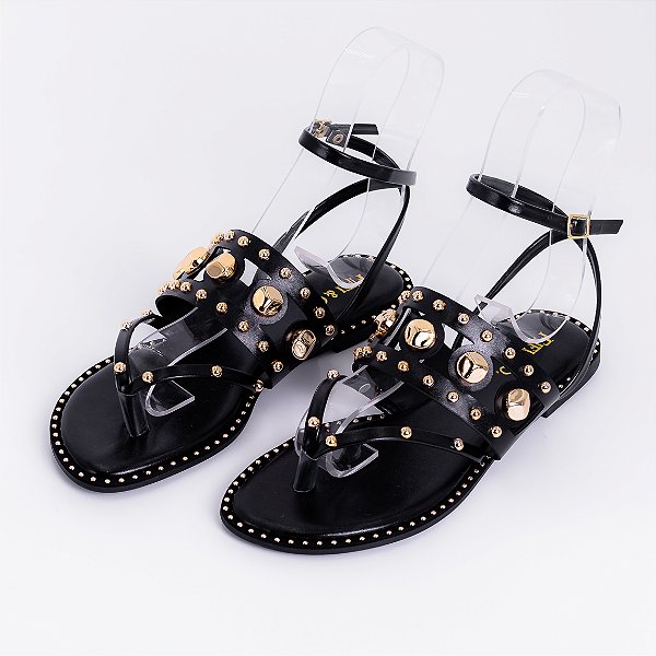 Sandalia Rasteira Luiza Preto