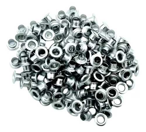Ilhós Prata Niquelado No 50 11mm De Diâmetro Externo 100pçs