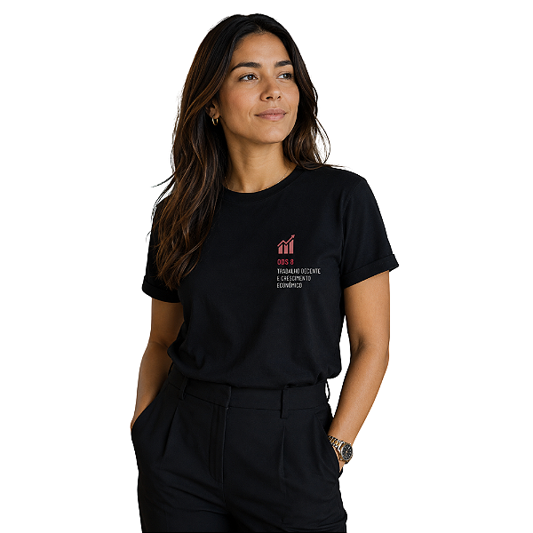 Camiseta Tairú ODS 8 - ODS 8 PRETO