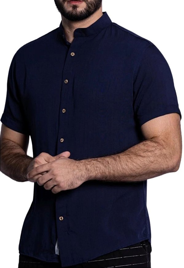 Camisa Gola Padre Moda Clube Azul