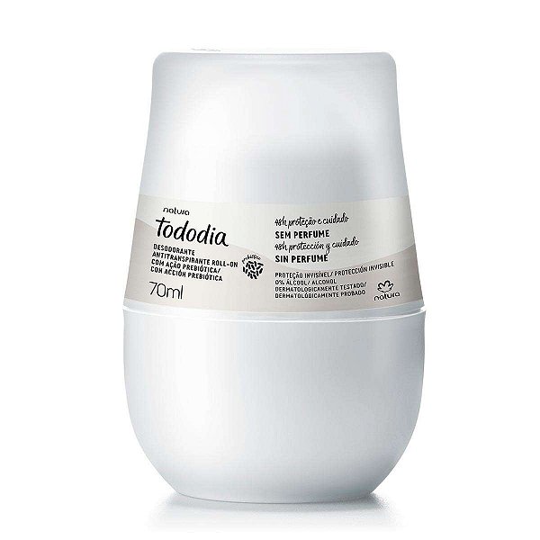 Desodorante Antitranspirante Roll on Tododia Sem Perfume 70 ml