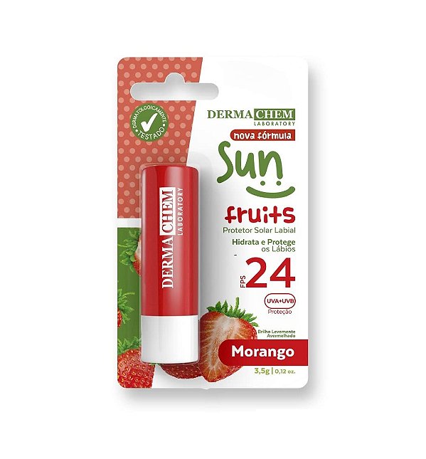 Protetor Solar Labial FPS 24 Morango 3,5g