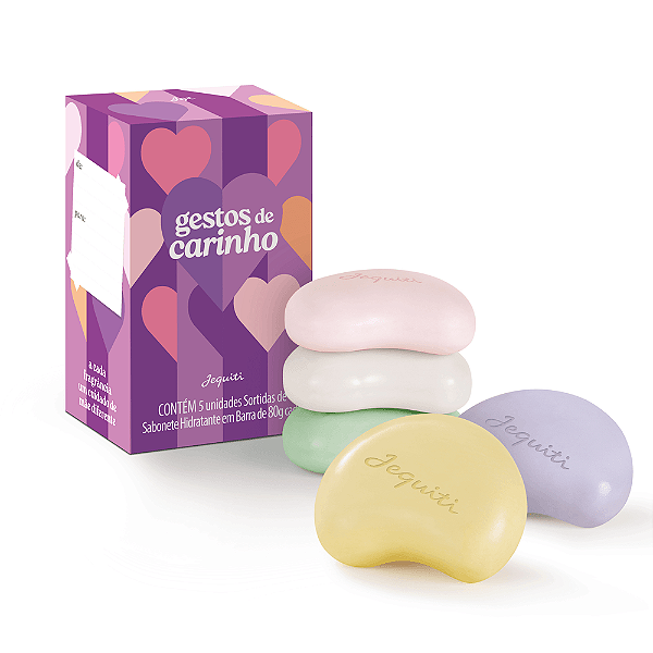 ESTOJO SABONETE HIDRATANTE EM BARRA GESTOS DE CARINHO, 5X80G