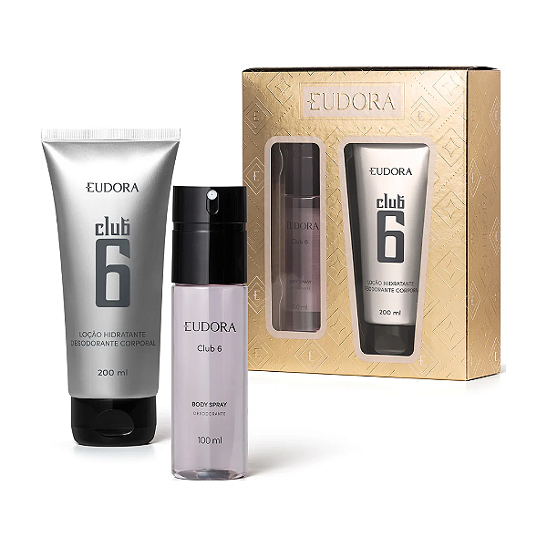 Kit Presente de Natal Club 6: Body Spray 100ml + Loção Corporal 200ml
