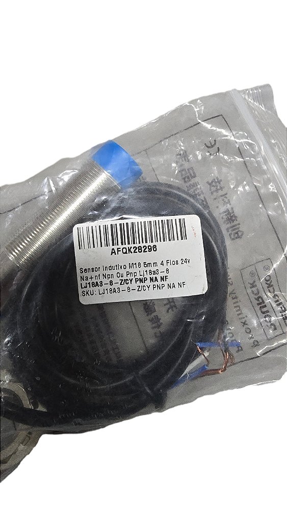 SENSOR INDUTIVO M18 5MM 4 FIOS 24V NA NF NPN OU PNP LJ18A3 8 | LOTE PEÇAS AUTOMOTIVAS 2026
