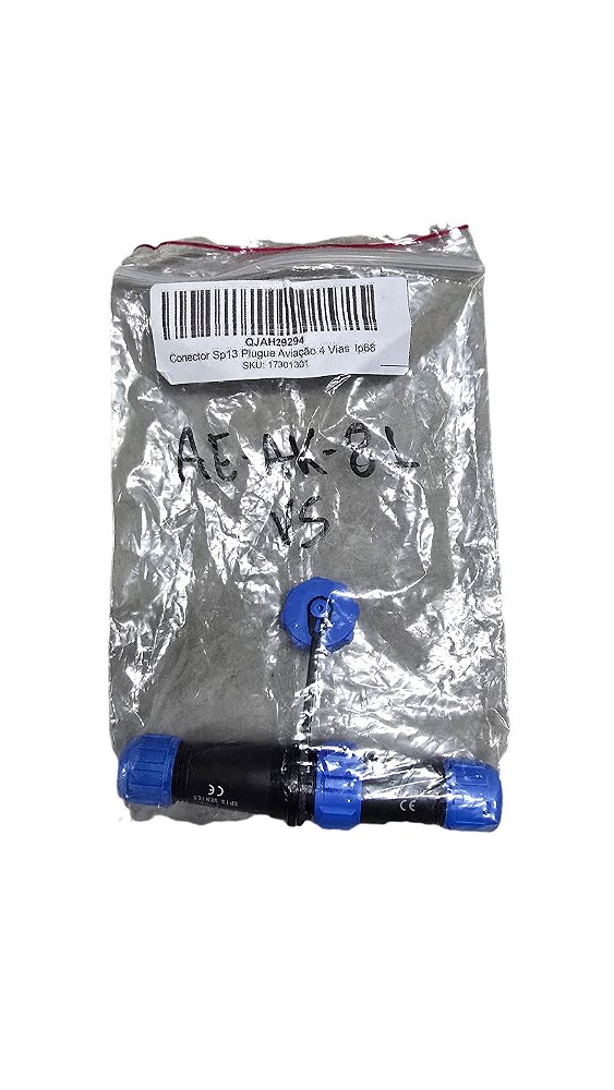 CONECTOR AVIAÇÃO SP13-IP68 4 PINOS | LOTE PEÇAS AUTOMOTIVAS 2026