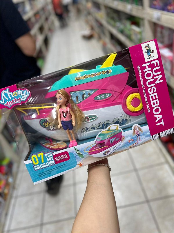 Lancha com boneca fun