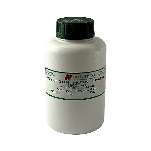 Psyllium Husk 400mg 60 Cápsulas