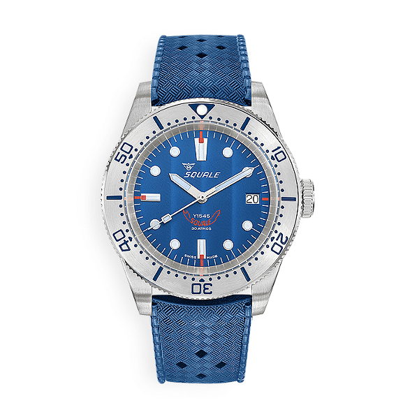 Squale 1545 Steel Blue Rubber