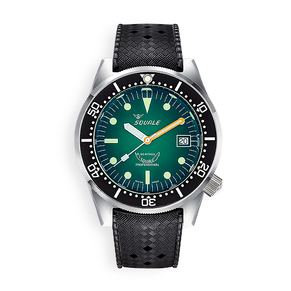 Squale 1521 Green Ray Rubber