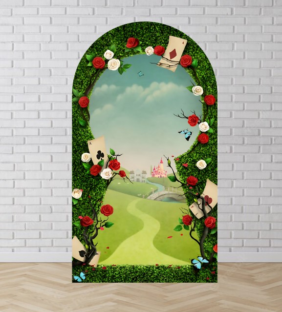 Painel De Decoração Romano - Personagens - 2m X 1m Portal Alice