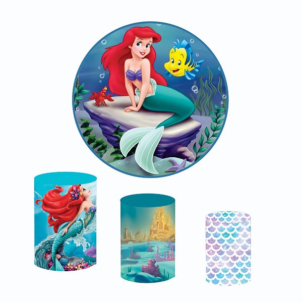 Kit Capas Festa Painel 1,5m + Trio Cilindros Ariel