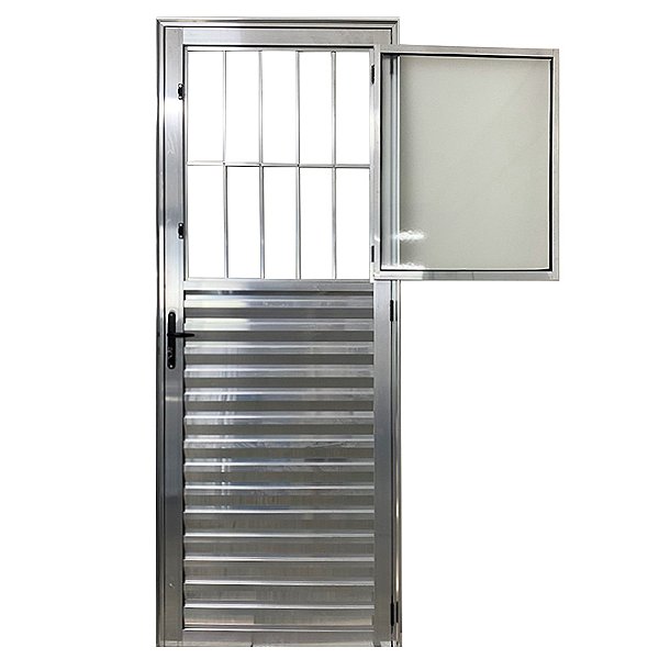 Porta Social Alumínio Brilhante Linha 25