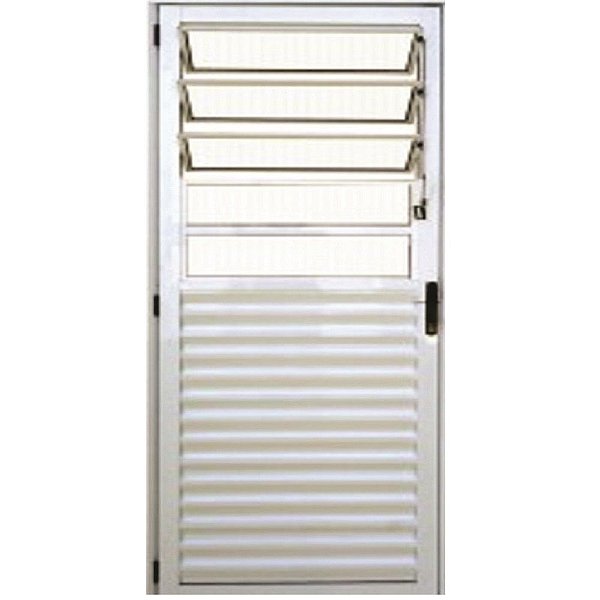 Porta Basculante Alumínio Branco Linha 25