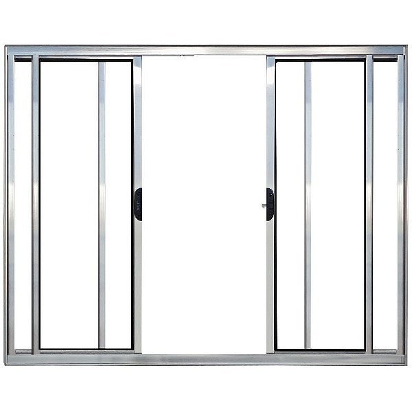 Janela Vitro 4 Folhas Alumínio Brilhante Modular