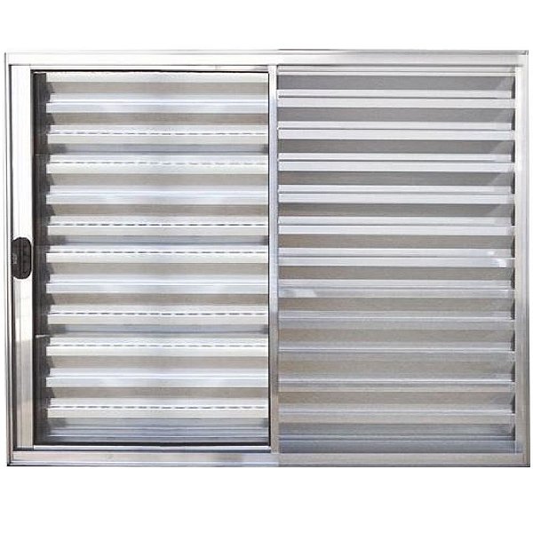 Janela Veneziana 3 Folhas Alumínio Brilhante Modular